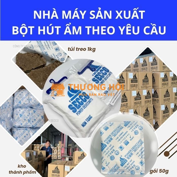 Tìm nguồn cung bột hút ẩm và dây treo container